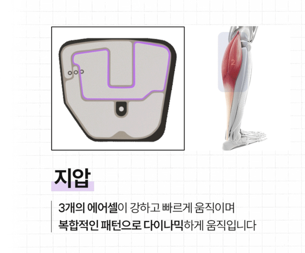 폴리오 종아리 마사지기 V3 모드3