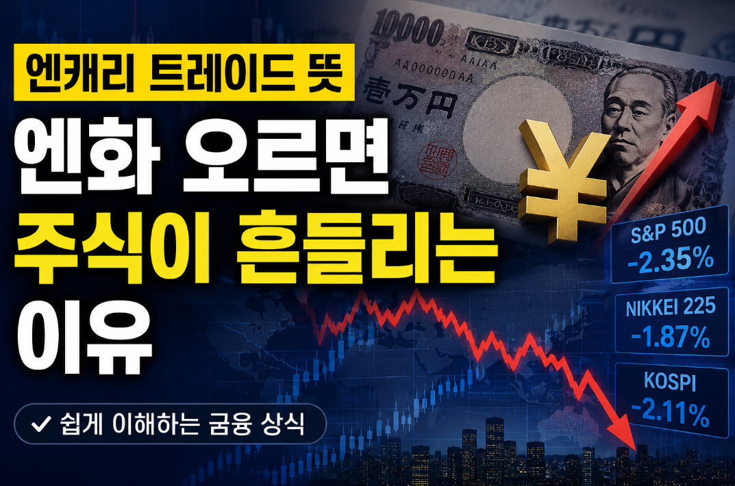 엔캐리 트레이드 뜻|엔화 오르면 주식이 흔들리는 이유