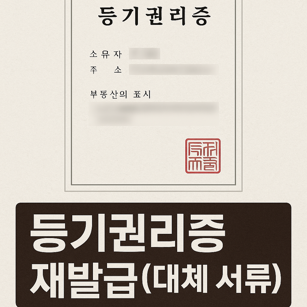 등기권리증 재발급(대체 서류)