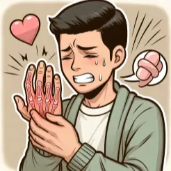 손가락 마디가 붓고아파요-1