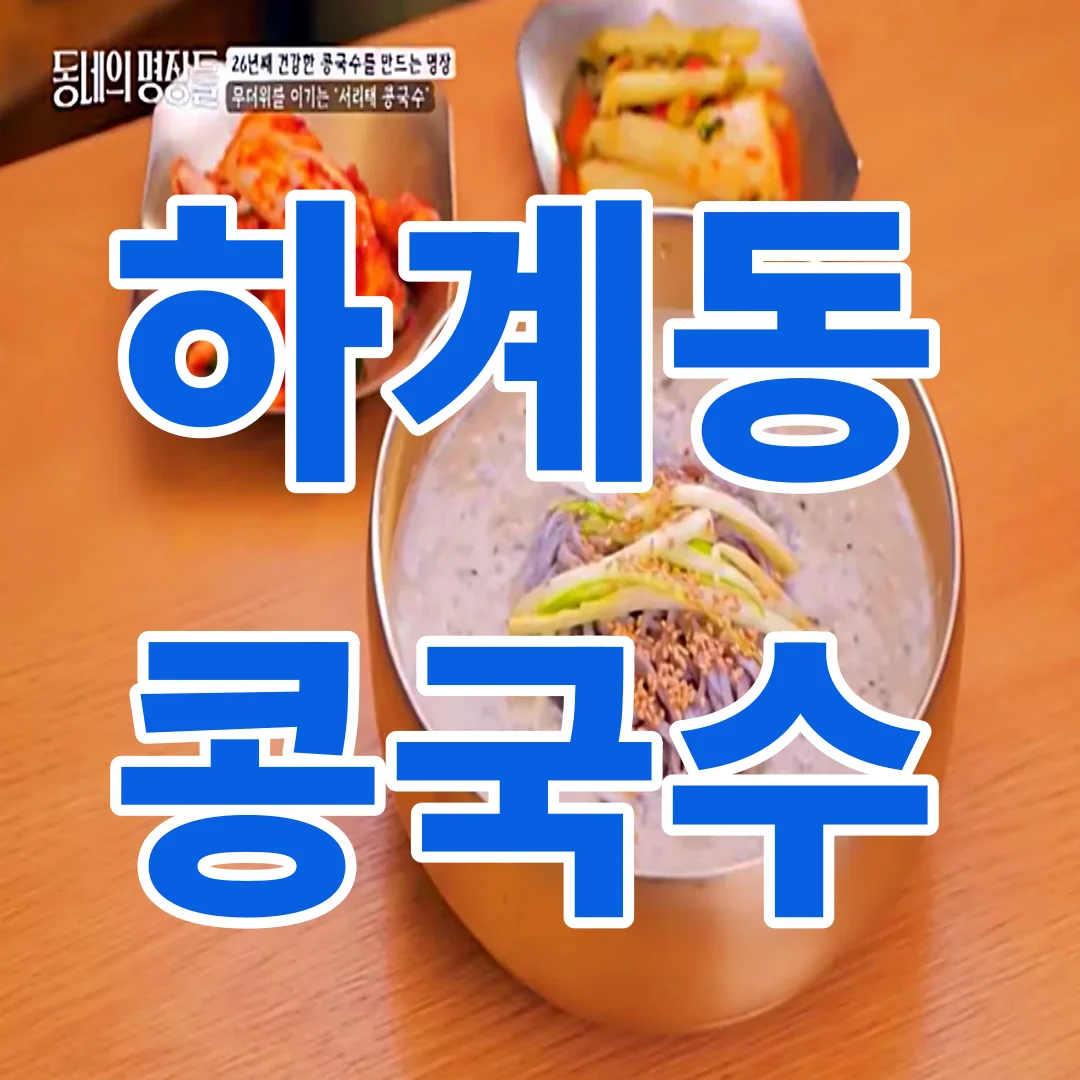 동네의 명장들 하계동 콩국수