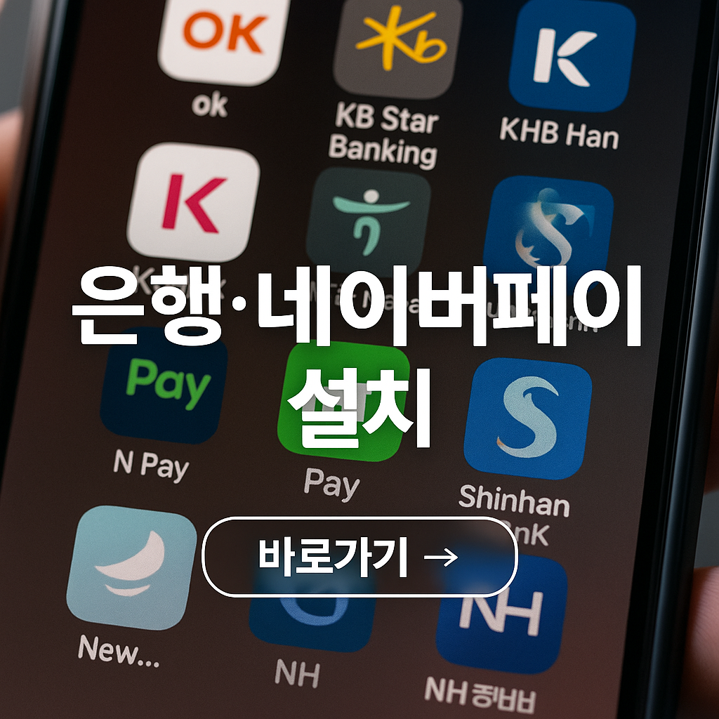 은행,네이버페이 설치 사진