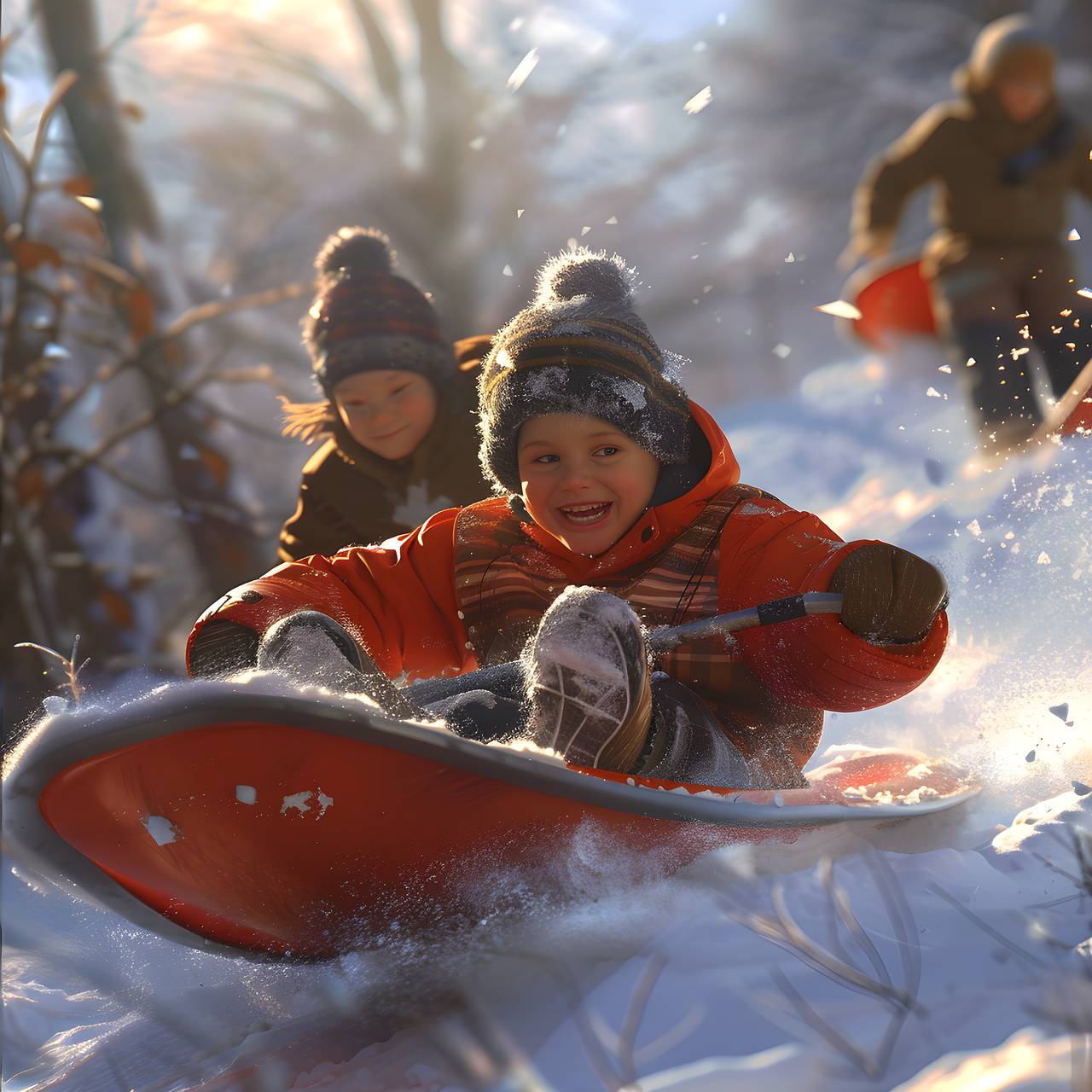 눈썰매와 관련된 사진