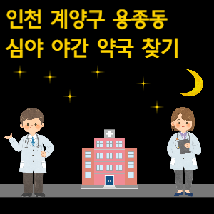 인천 계양구 용종동 심야 야간 약국 찾기