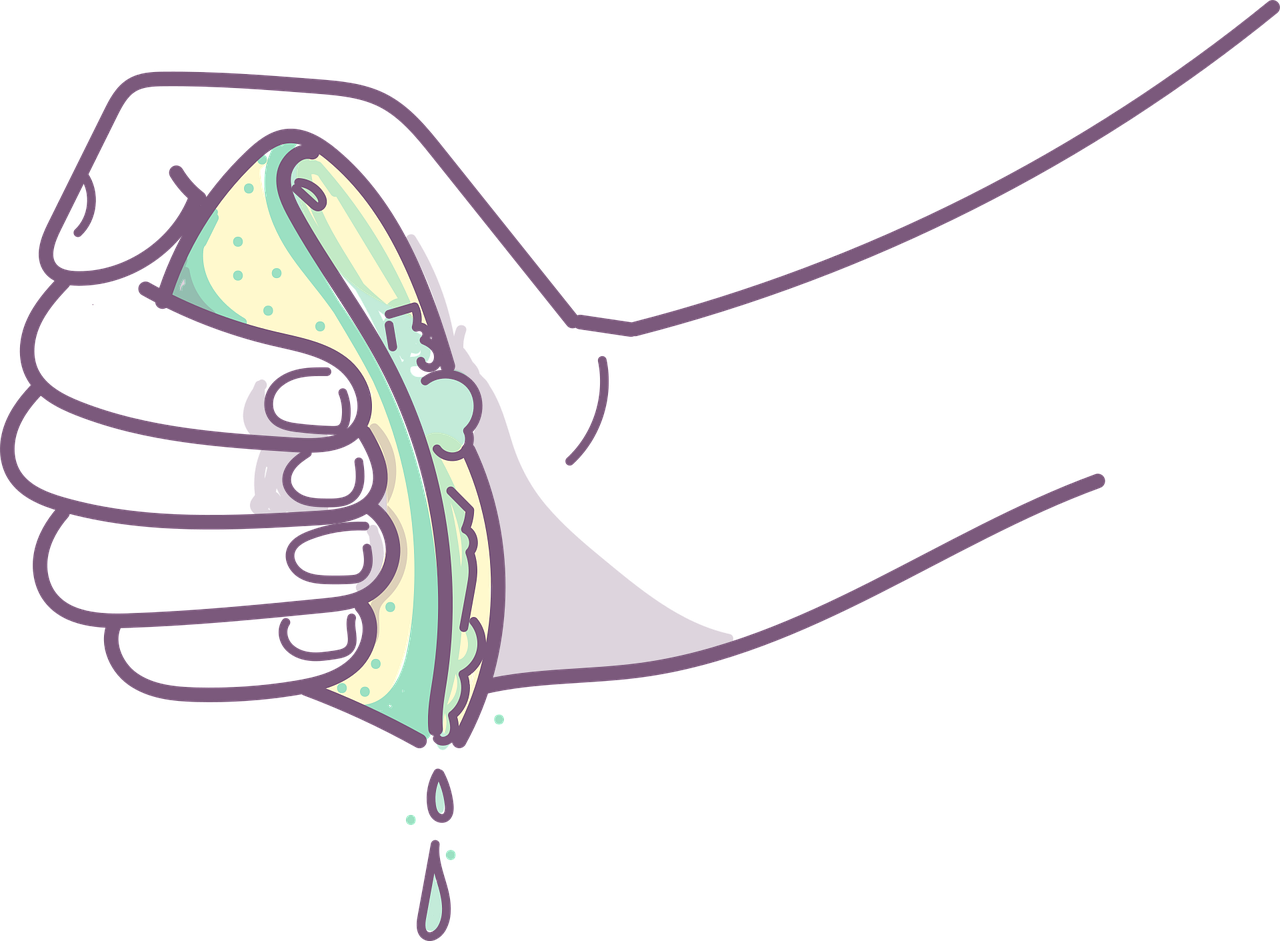 레몬짜는 손 그림