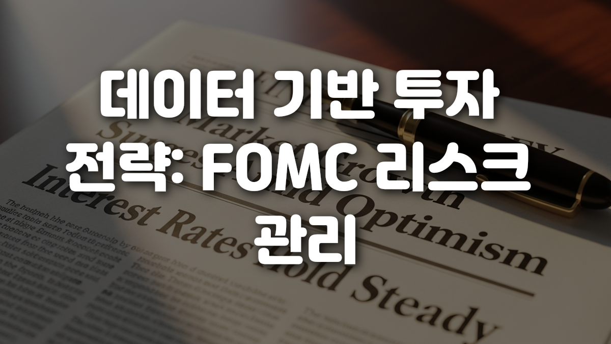 데이터 기반 투자 전략 FOMC 리스크 관리