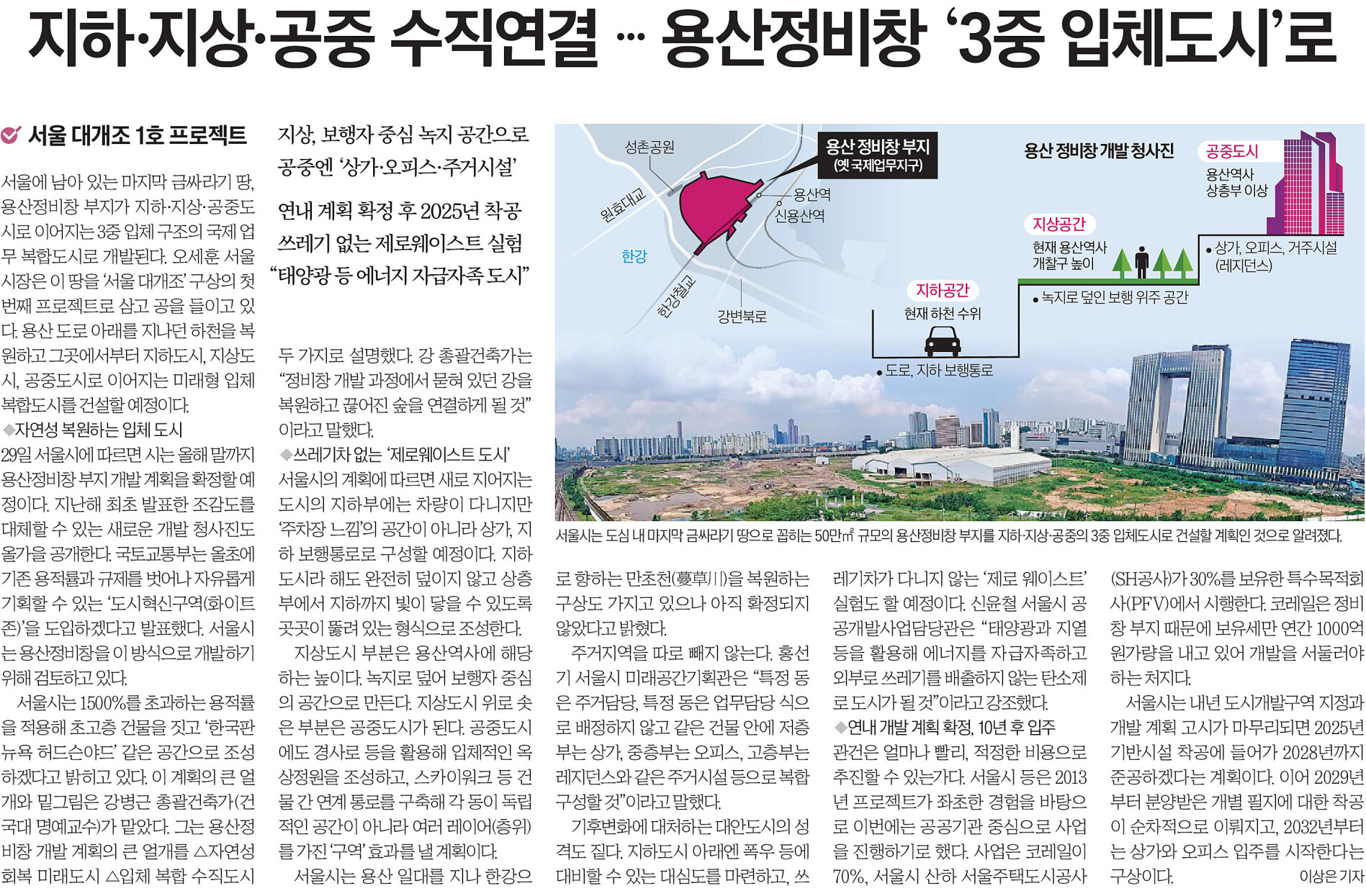 지하 지상 공중 수직연결