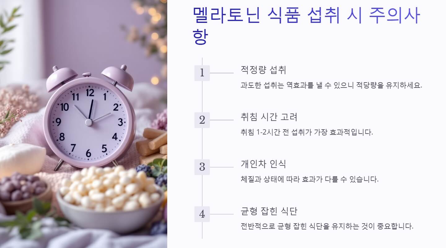 멜라토닌 많은 음식