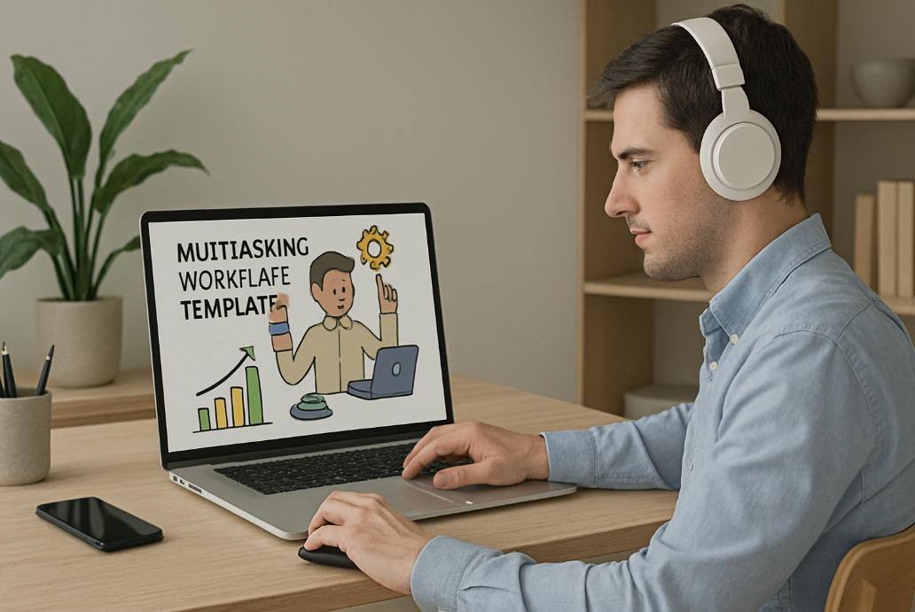 멀티태스킹 워크플로우 템플릿으로 디지털 상품 판매