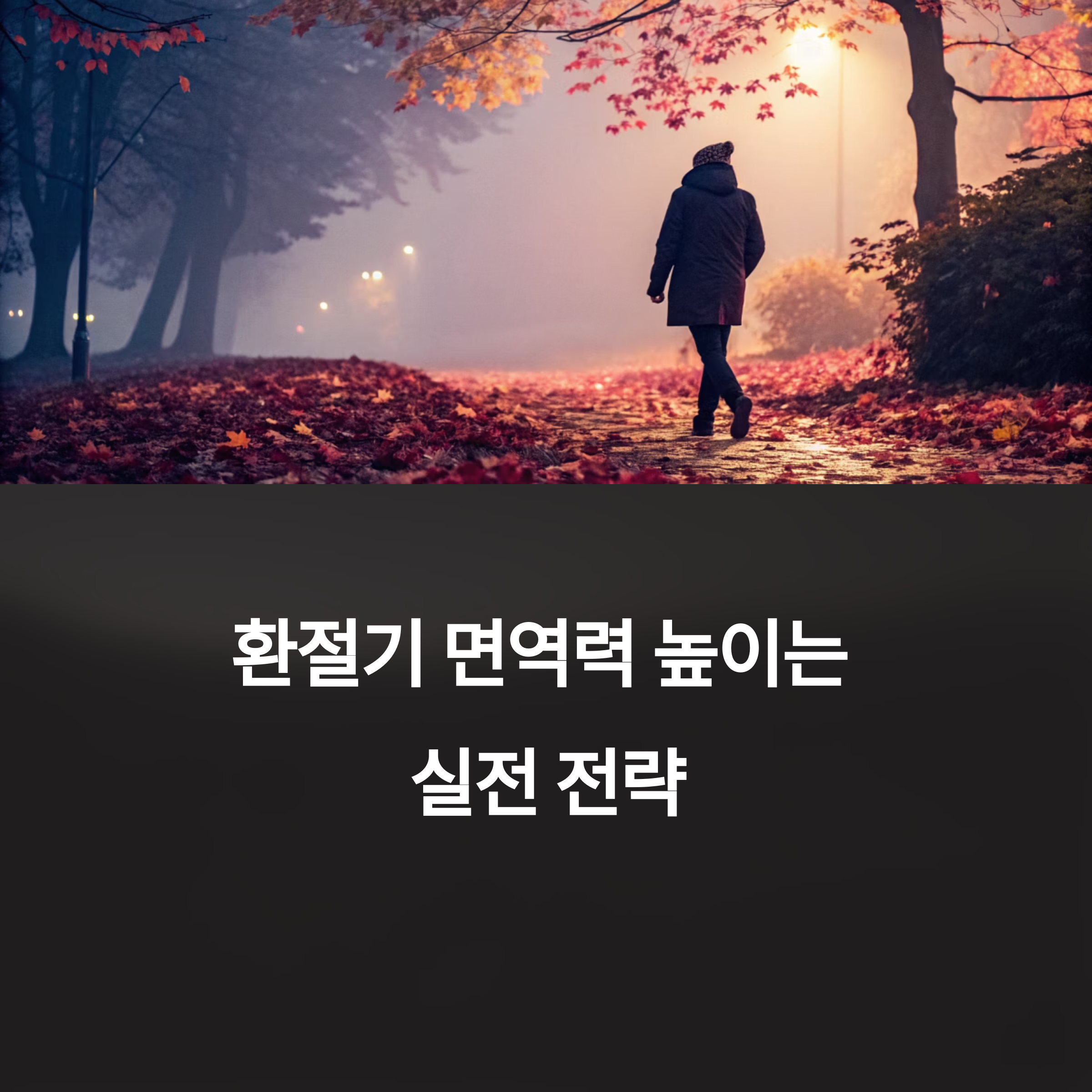 환절기 면역력 높이는 실전 전략