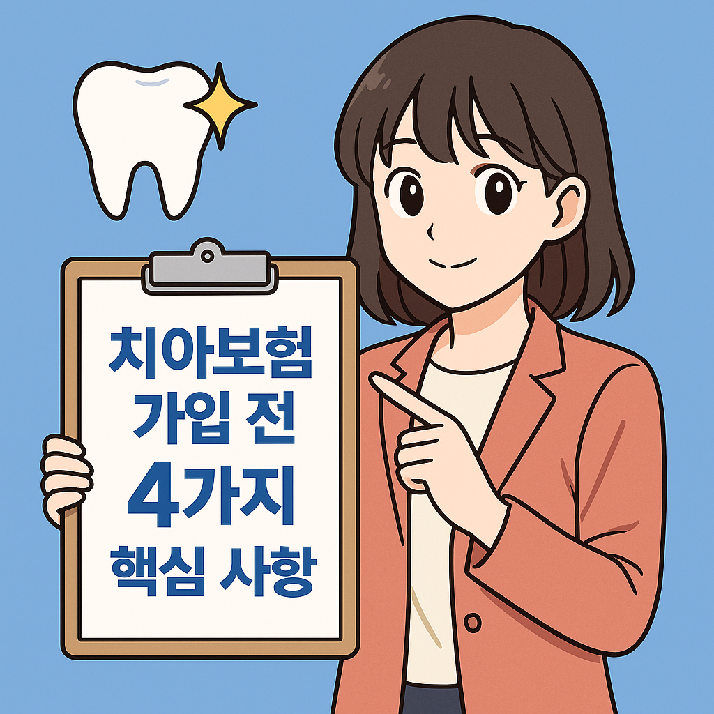 치아보험 가입 전 반드시 체크해야 할 4가지 핵심 포인트