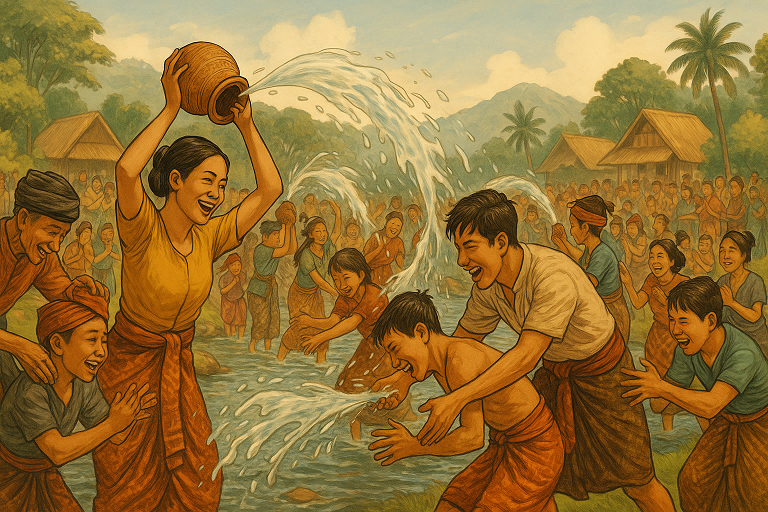 신성한 물싸움으로 정화의식을 치르는 인도네시아 시와 물축제 (정화,의식,공동체)