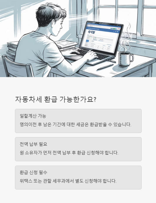 자동차세 환급 가능 한가요?