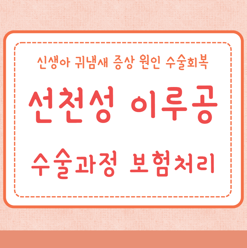 선천성 이루공 수술과정 보험처리