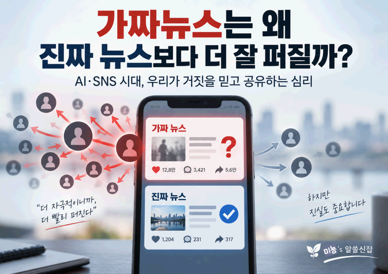 가짜뉴스는 왜 진짜 뉴스보다 더 잘 퍼질까?｜AI&middot;SNS 시대, 우리가 거짓을 믿고 공유하는 심리