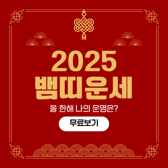 뱀띠 2025년 운세 – 나이별 운세 총정리
