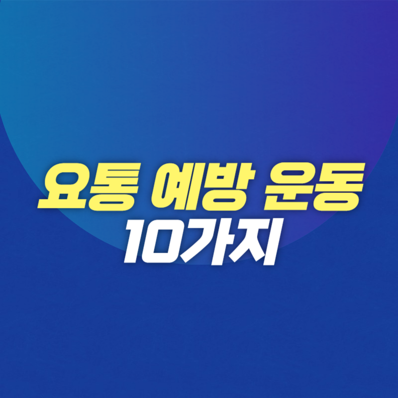 요통 예방 운동