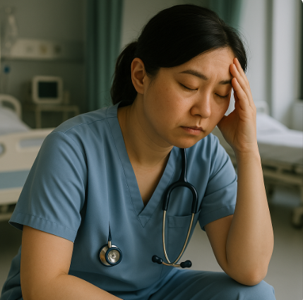 병동 현장에서 퇴사 고민 중인 간호사