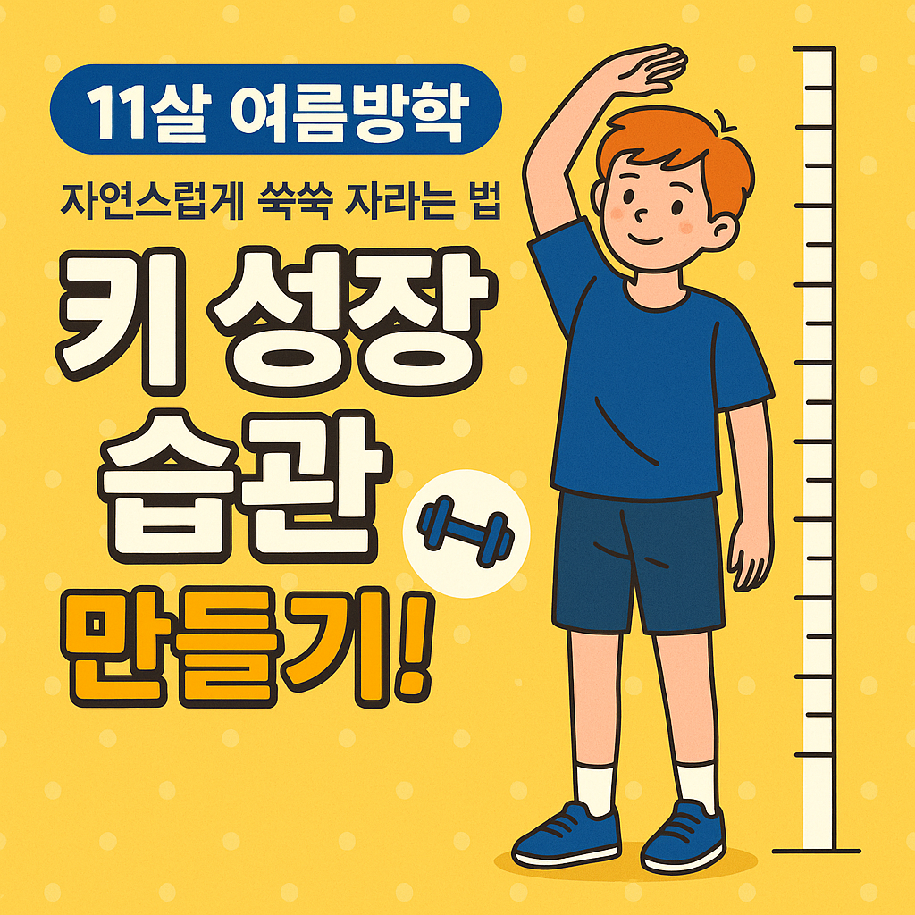 11살 여름방학, 키 성장 습관 만들기!자연스럽게 쑥쑥 자라는 법