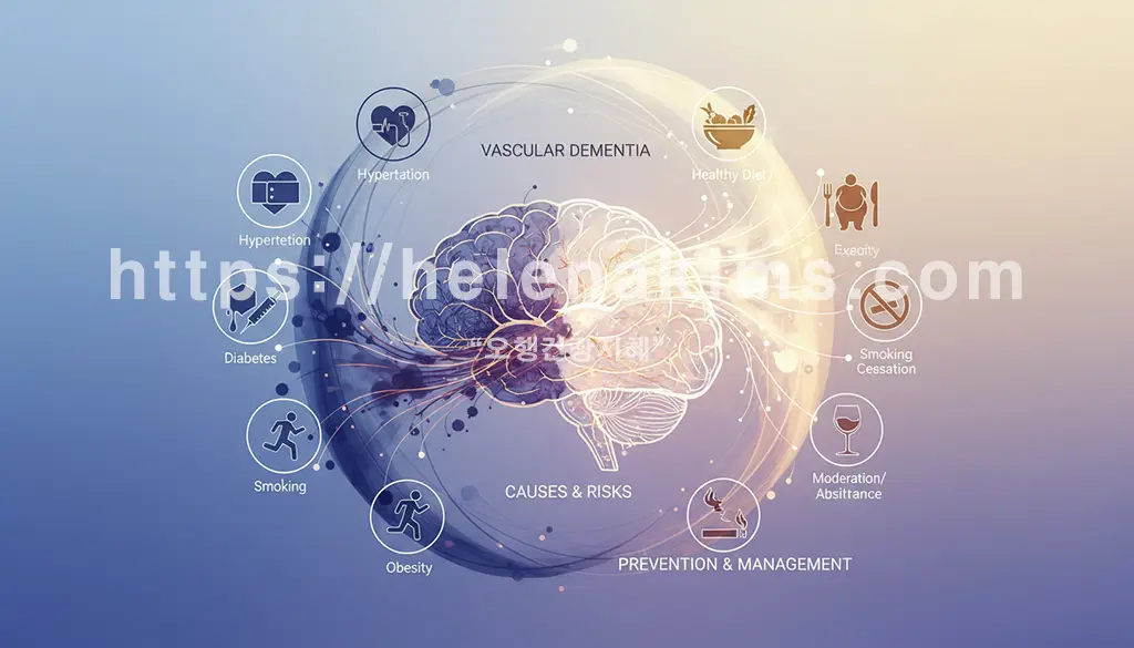 명상하는 사람 실루엣과 초승달 아이콘이 은은하게 주변을 감싸며 뇌 피로 해소와 회복의 중요성을 시각적으로 표현한 이미지.