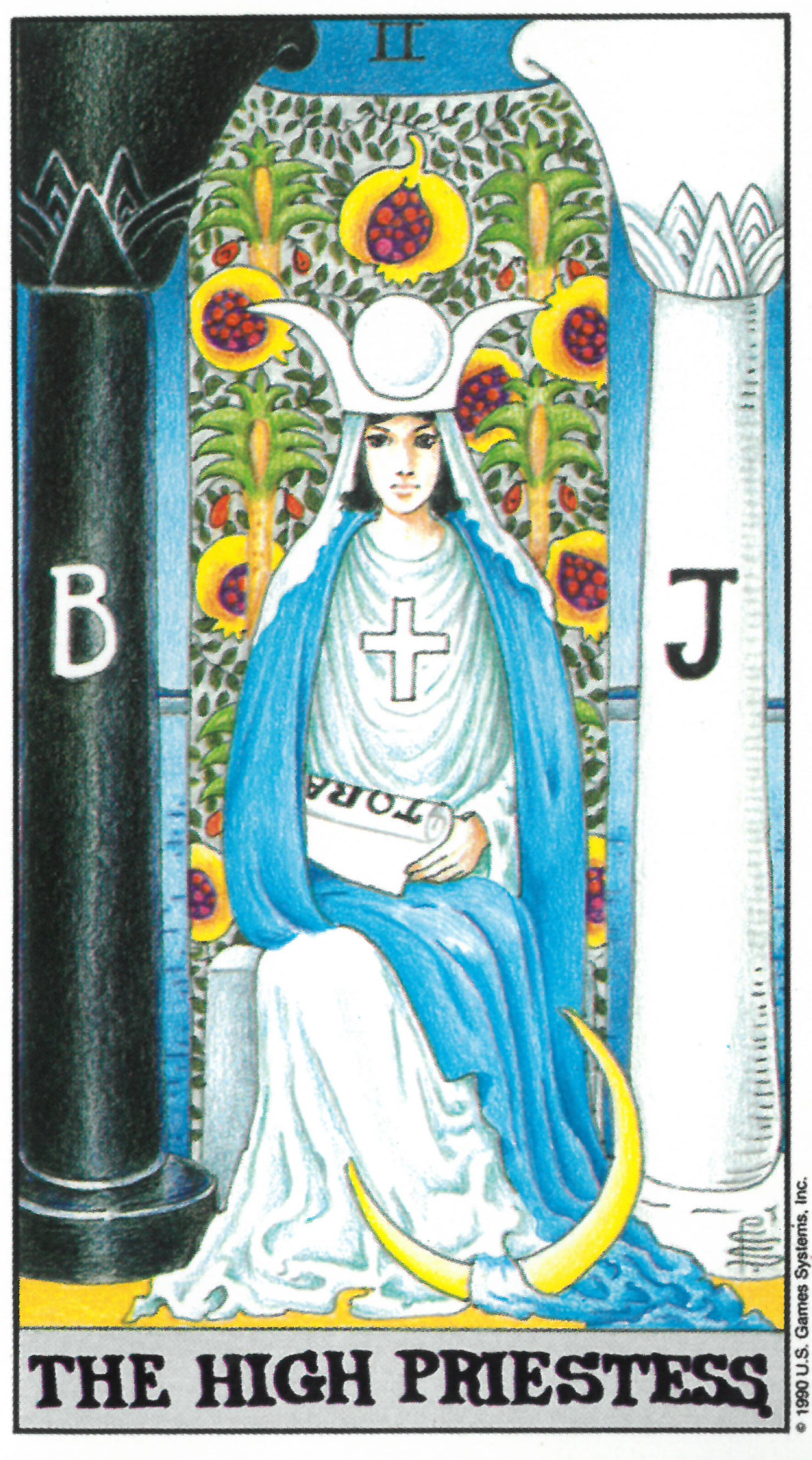 유니버셜 웨이트 2번 The High Priestess 고위 여사제 정방향 역방향 해석 및 의미