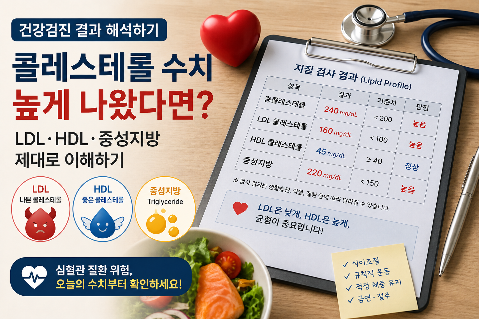 콜레스테롤 수치 이해하기