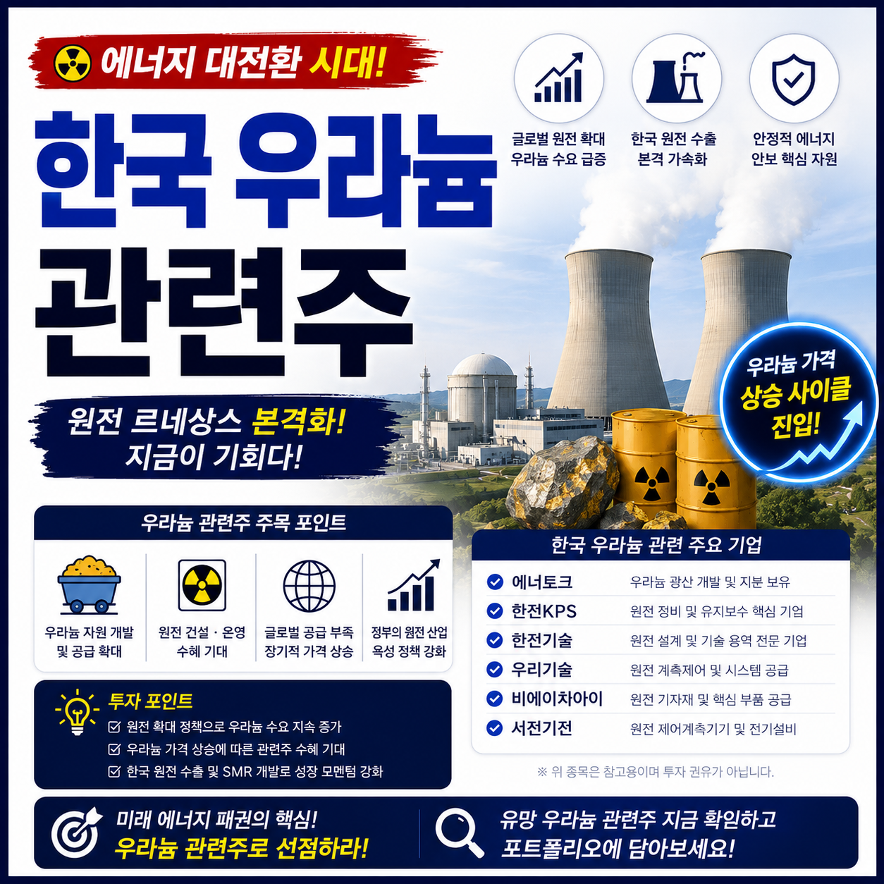 한국 우라늄 관련주