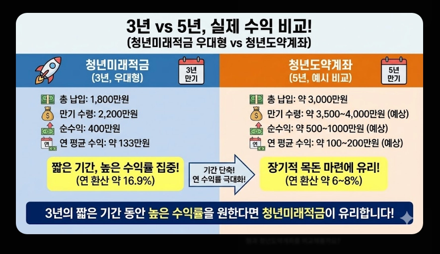 청년미래적금 금리 및 혜택 비교표
