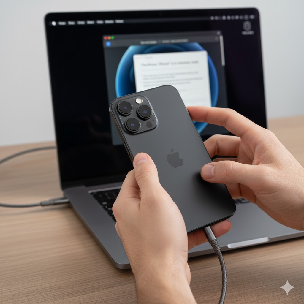 아이폰 복구 모드 및 DFU 모드 복원 준비 화면