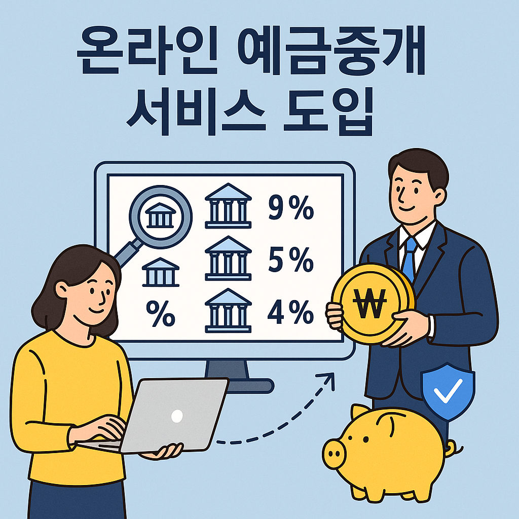 2025 온라인 예금중개 서비스 도입! 예금금리 비교 한 번에 끝낸다
