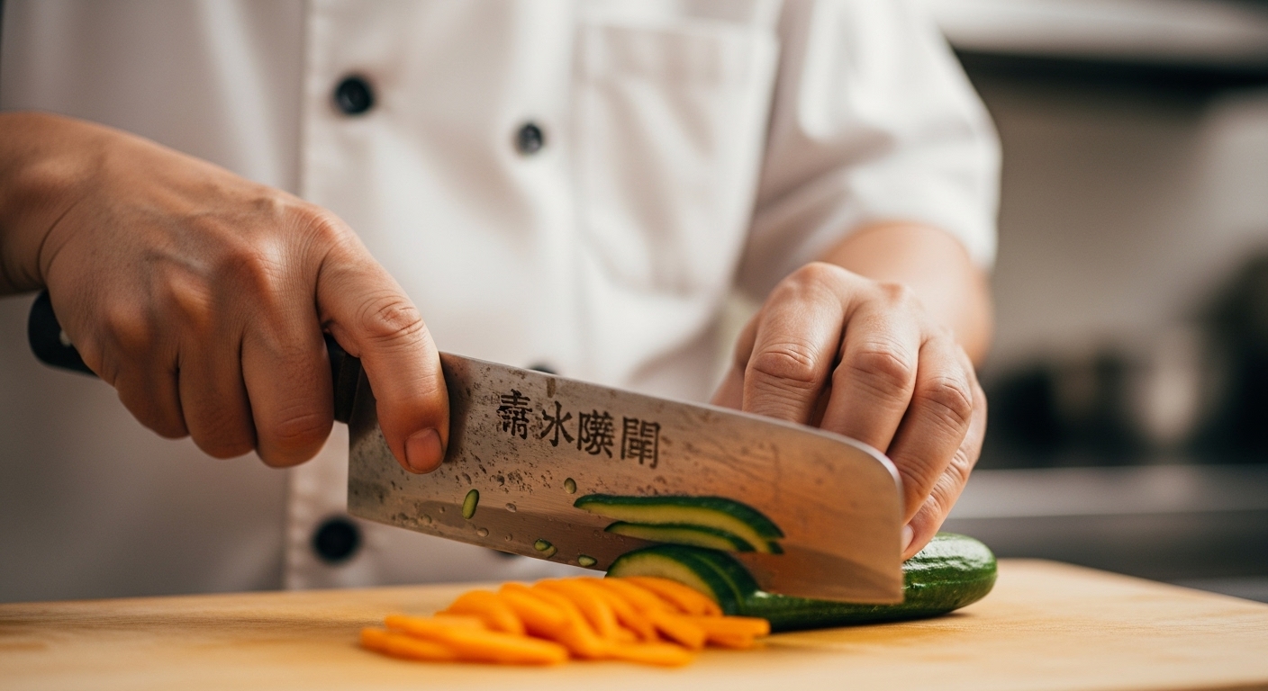 불도장 재료를 손질하는 모습