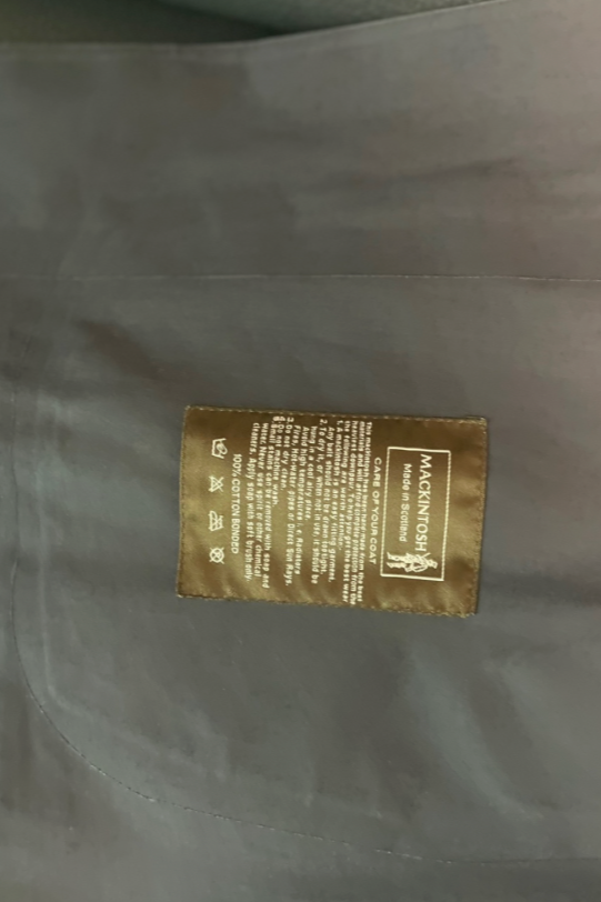 매킨토시 코트 내부 라벨