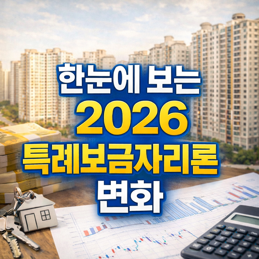 한눈에 보는 2026 특례보금자리론 변화 요약금리&middot;한도&middot;소득 완화 기준 비교