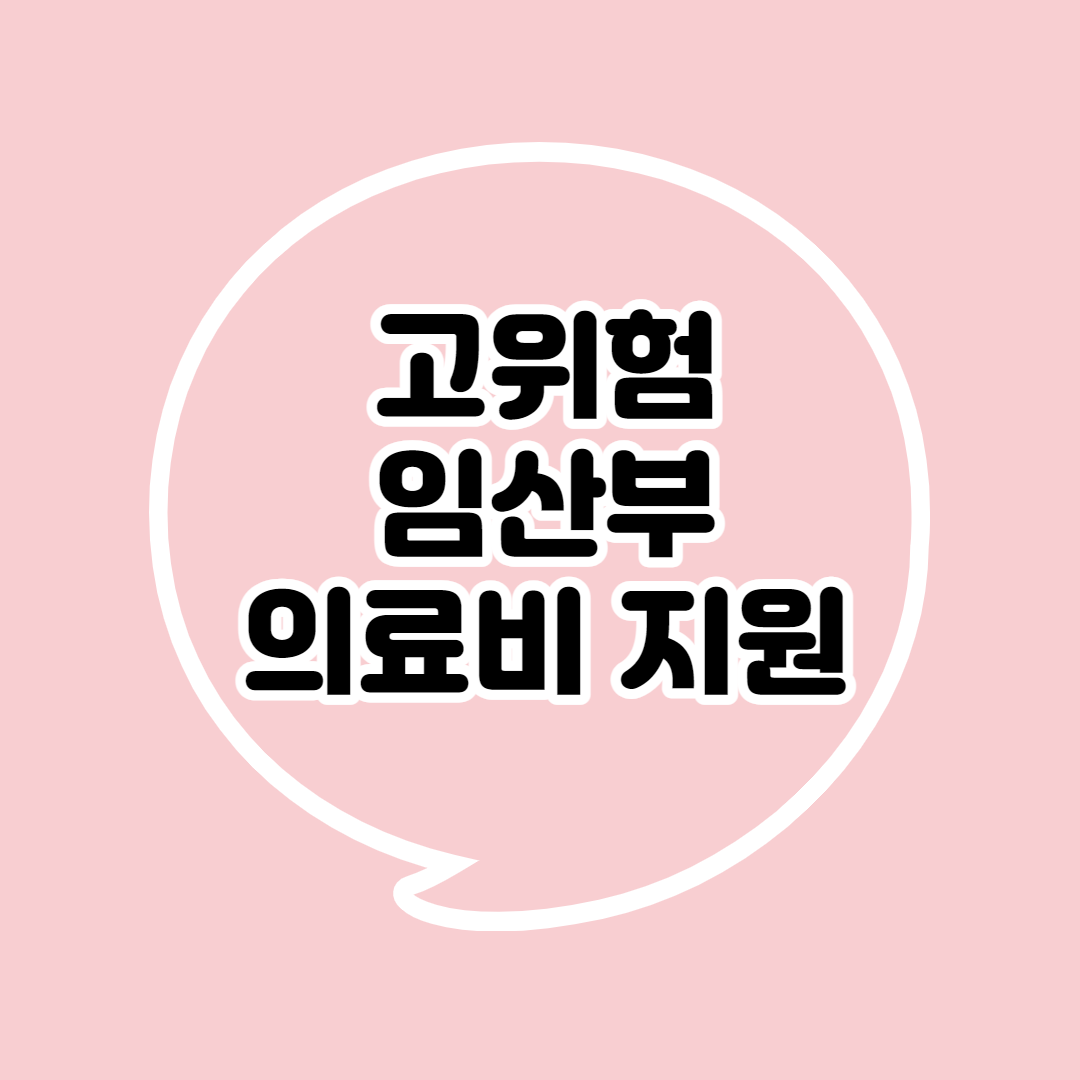 고위험-임산부-의료비-지원