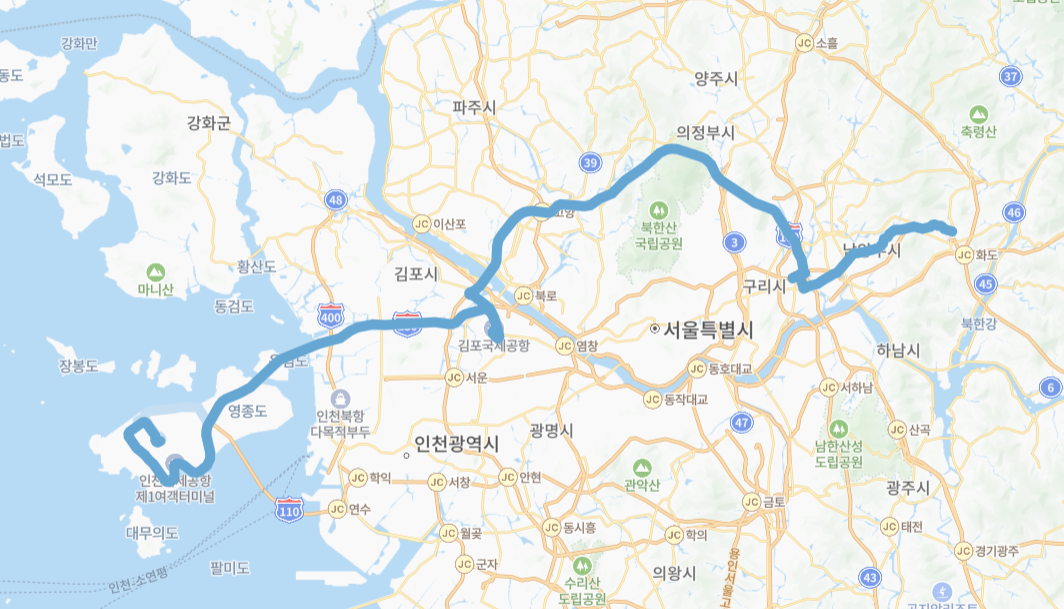 구리-남양주-서울-인천-8843번-버스-노선-지도