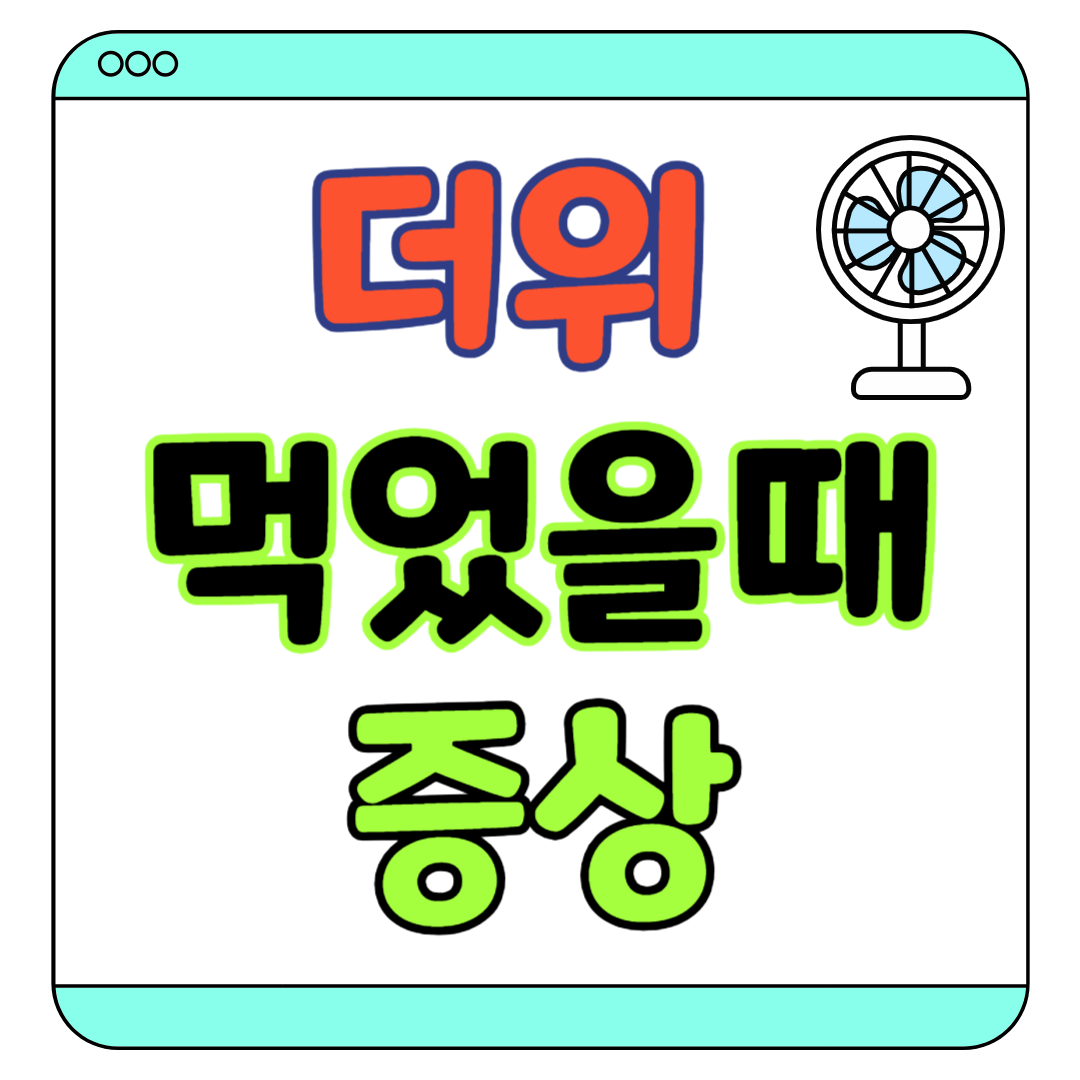 더위 먹었을때 증상
