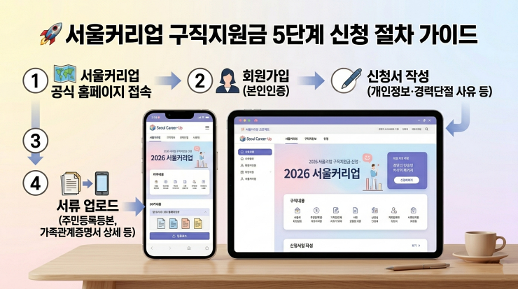 2026 서울커리업 구직지원금 5단계 신청 절차 가이드
