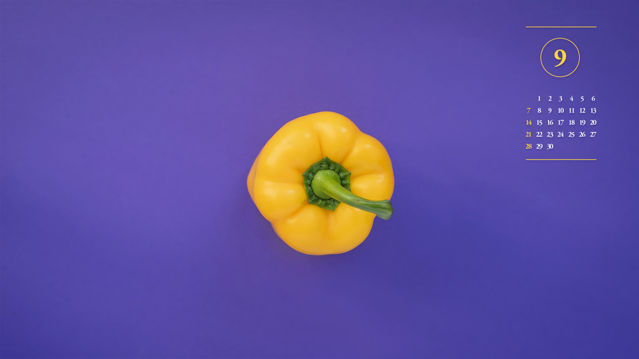 03 노란색 파프리카 A - 2025년9월 노트북배경화면