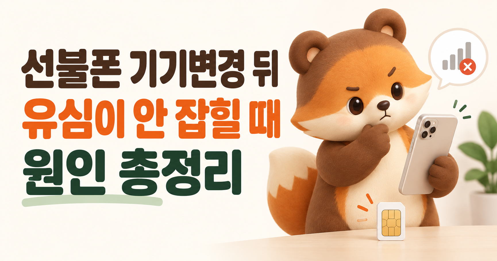 선불폰 기기변경 뒤 유심이 안 잡힐 때 원인 총정리