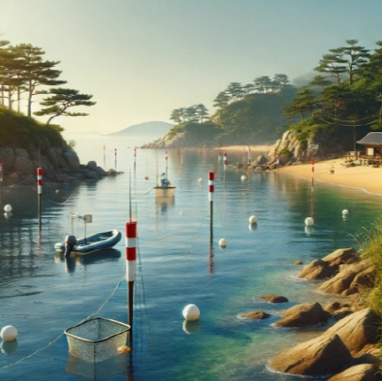 금지 구역을 제한 한 예시사진