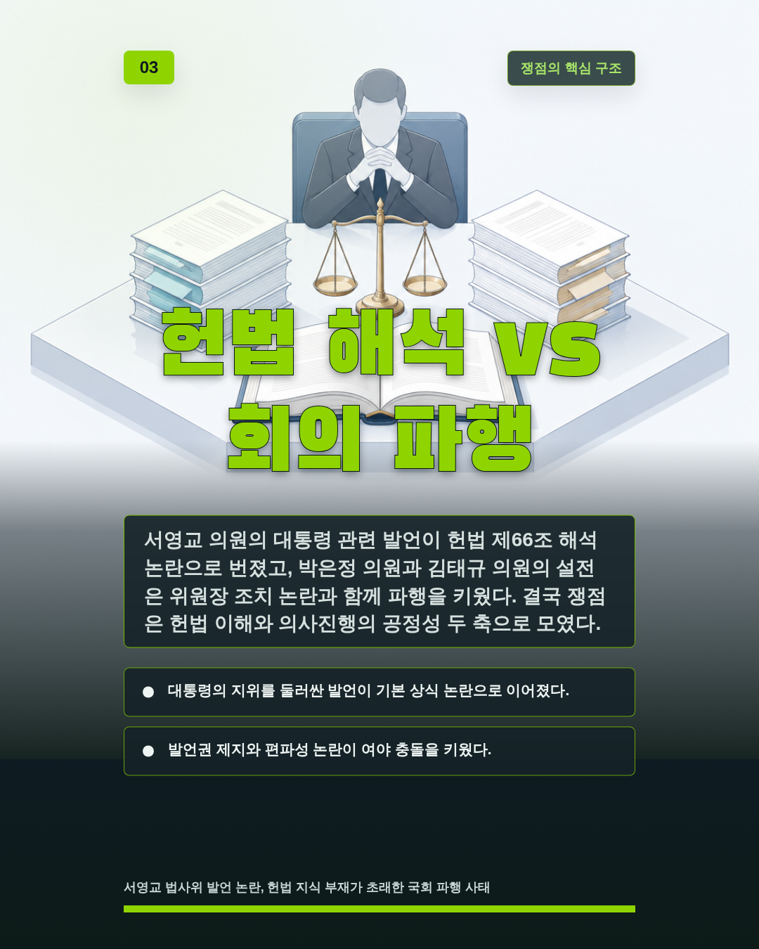 헌법 해석 vs 회의 파행