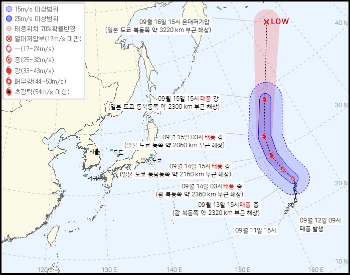 13호태풍므르복진행상황