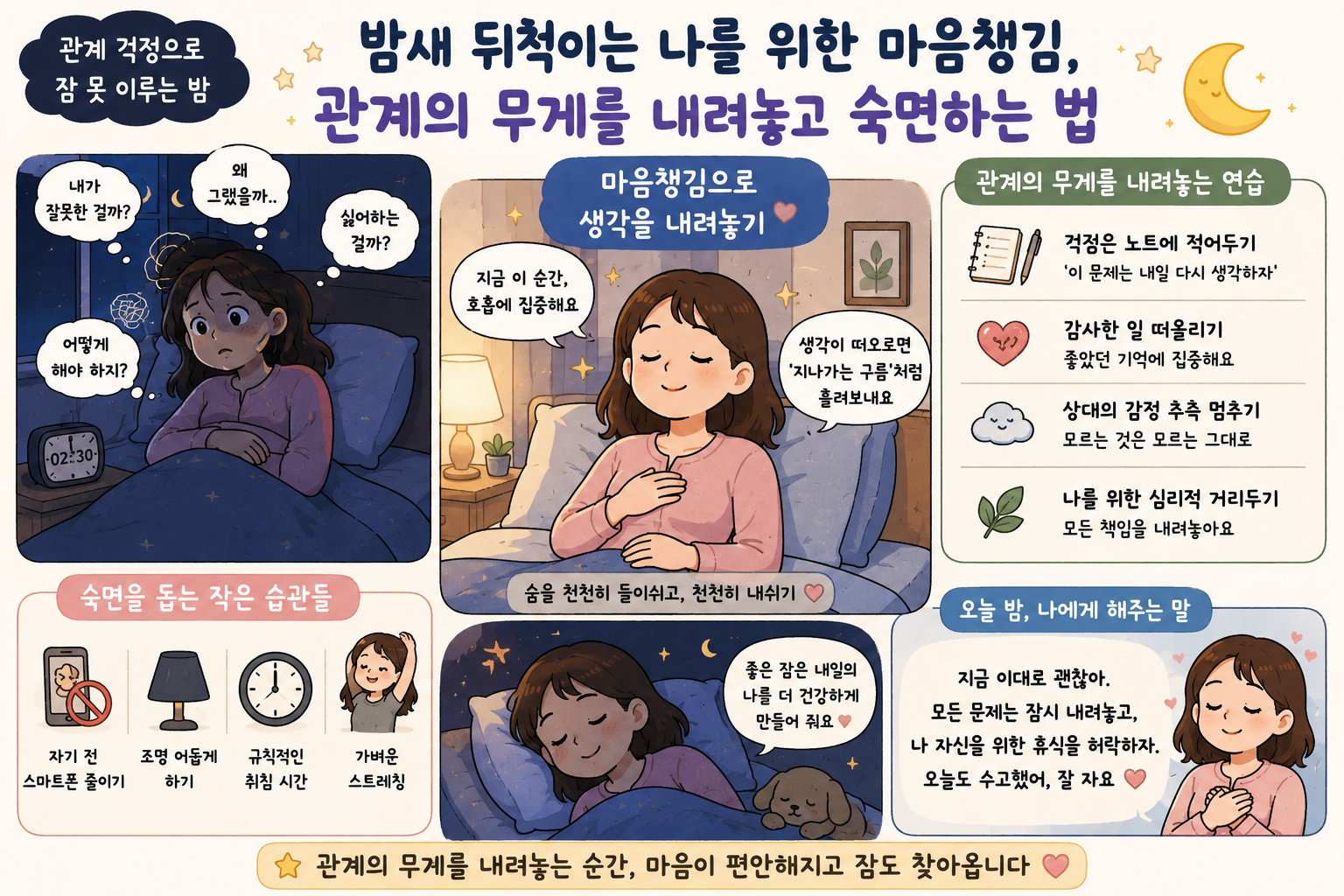 관계의 무게를 내려놓고 숙면하는 법