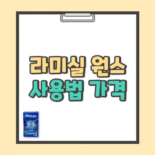 라미실 원스 효과 사용법 가격 후기