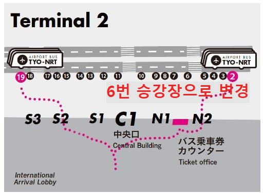 버스 승강장 위치가 그려진 그림