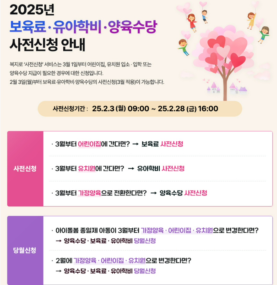 영유아 보육서비스 신청방법