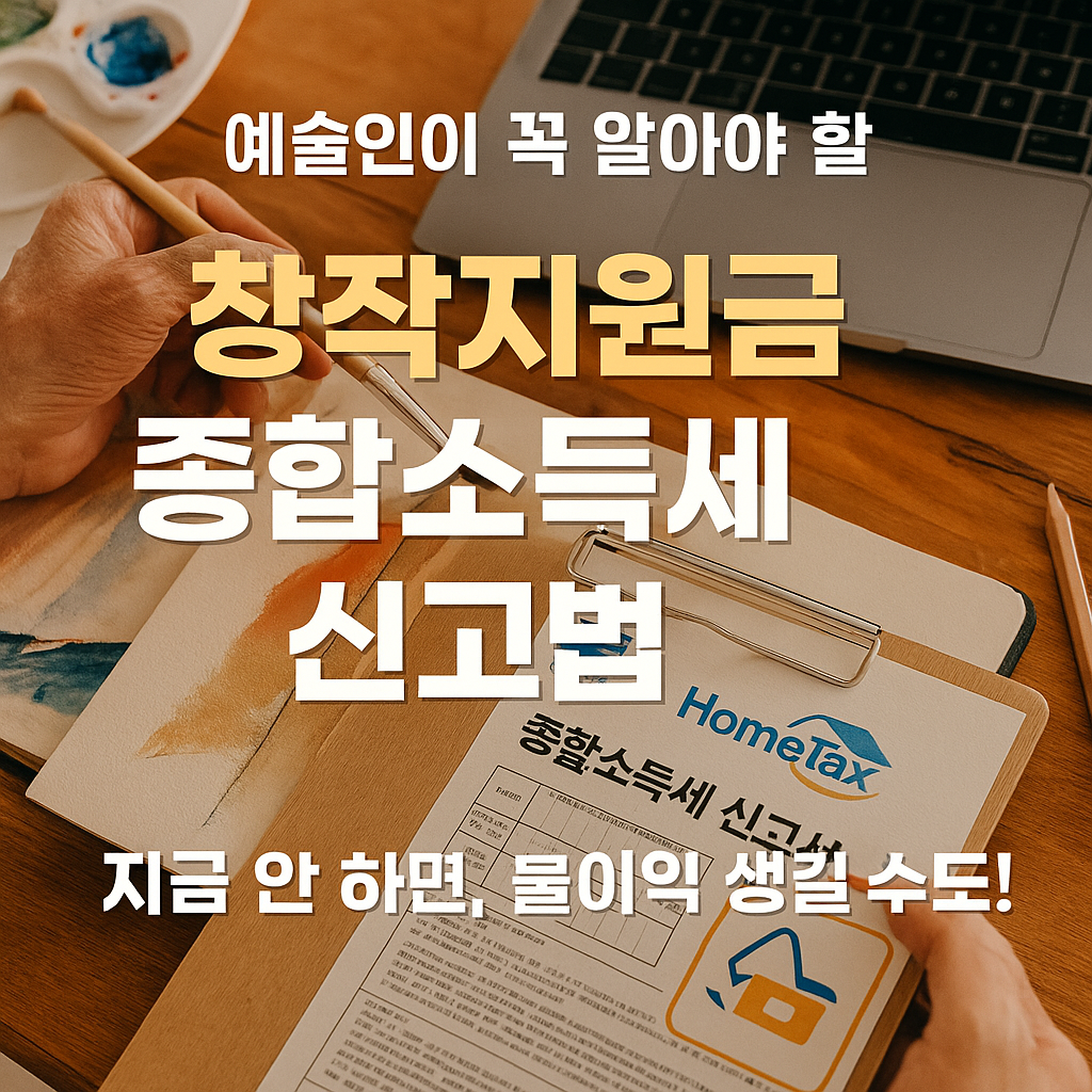 [1편] 예술인 창작지원금 종합소득세 신고 종합 가이드