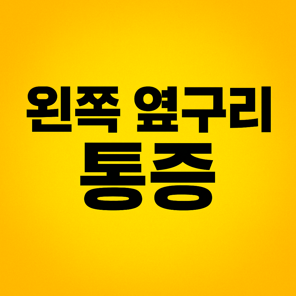 왼쪽옆구리통증 이미지