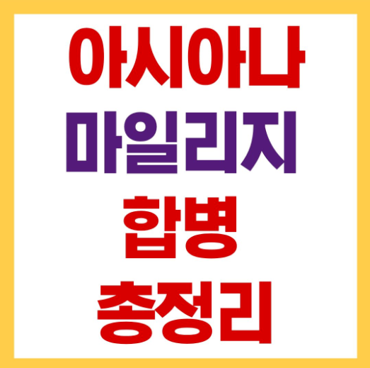 아시아나 마일리지 총정리