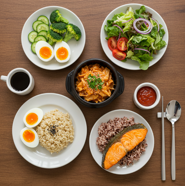 식단 조합은 이렇게 짰어요!